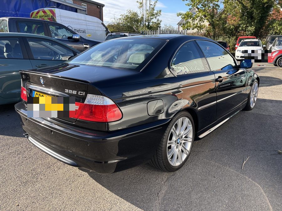 Black BMW 3 Series 330Ci Coupe after accident repair in Crowborough